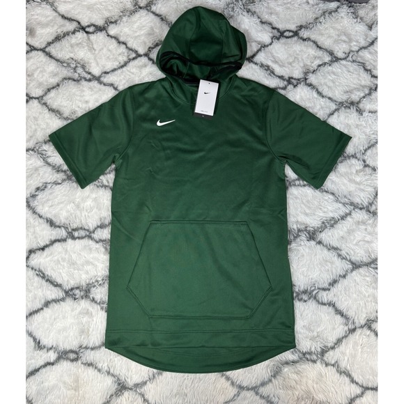 NIKE Dri-Fit Spotlight SS Team Basketball Hoodie Green Men's S *NEW* DC2521-341 - Picture 3 of 7